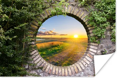 Produktbild von MuchoWow® Poster Landleben - Aussicht - Sonne 180x120 cm - Fotoplakat