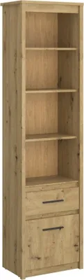 Zdjęcie produktu dla Kondela Półka jednodrzwiowa z szufladą Airon 1D1S - dąb rzemieślniczy