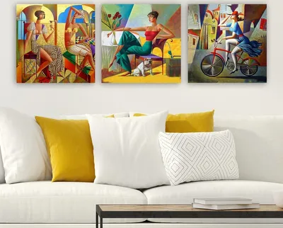 Produktbild von Wallity, drprc6006- RMY1174, Bunt, Leinwandbilder, 90 x 30 cm, 100% Leinwand
