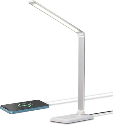 Zdjęcie produktu dla Lampa biurkowa Led - Przyjazna dla oczu - Idealna do nauki i czytania - Regulowana temperatura barw - 5 wat - Biała