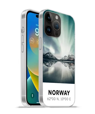 Produktbild von MuchoWow® Handyhülle Schutzhülle Hülle für Apple iPhone 14 Pro Max Norwegen - Nordlichter - See Silikon Softcase Handy Hülle - Hardcover
