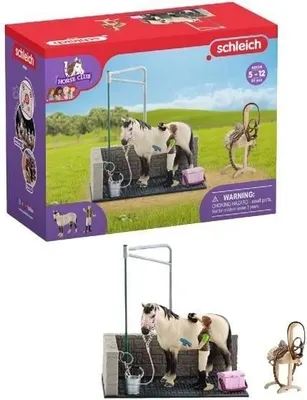 Image de Schleich 42104 Set de jeu Horse Club - Lavage, jouet à partir de 5 ans