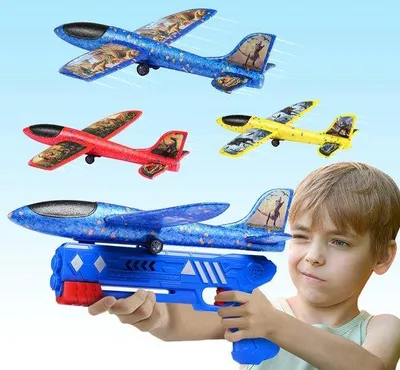 Immagine prodotto di Aereo di gommapiuma per bambini dai 3 agli 8 anni, da usare all'aperto
