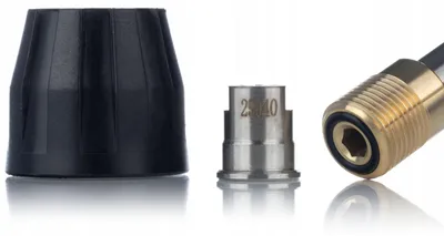 Image de Lance double haute pression 2 en 1 avec buse interchangeable | Raccord rapide 1/4" | Acier inoxydable et laiton | Pour nettoyeurs haute pression et pistolets à mousse 27 cm