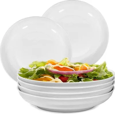 Produktbild von Tiefen Porzellanteller 23cm weiß 6er Set