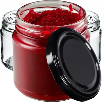 Produktbild von KADAX Einmachgläser mit Deckel "Lerma", Einweckgläser, 200 ml, 100 Stück, schwarzer Deckel