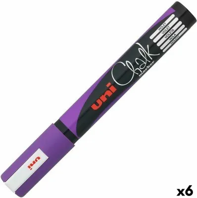 Produktbild von Uni-Ball - Kreidemarker Kreide rund 1,8-2,5 mm lila | 6 Stück