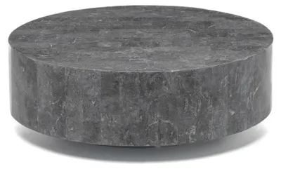 Immagine prodotto di Tavolino da Salotto 85x85xH28 cm in Pietra fossile Round 1 Grigio