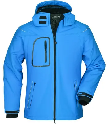 Image de James and Nicholson - Veste softshell pour homme - Hiver LT2283 (M) (bleu aqua)