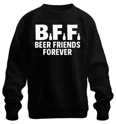 Produktbild von BFF Bier Freunde Für Immer Party Geschenk JGA Kneipe Sweatshirt Pullover, Schwarz, XXL