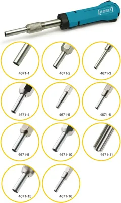 A tool with multiple attachments, displayed in a collage format.