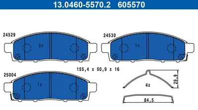Image de Plaquettes De Frein Fiat P. Fullback 2,4 D 4X4 16-