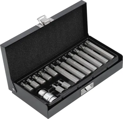 Zdjęcie produktu dla Yato YT-0417, 14 szt., Torx, T20, T25, T30, T40, T45, T50, T55, 9.5 mm, Stal, 25,4 / 2 mm (1 / 2")