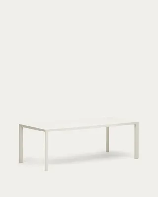 Produktbild von Gartentisch Culip 220 x 100 x 75 cm Aluminium Weiß Tisch Esstisch Outdoor Garten