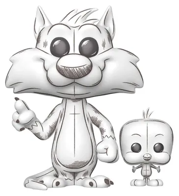 Produktbild von Funko FK86287 - Looney Tunes POP!&Buddy Animation Vinyl Figur Sylvester&Tweety 9 cm - Neu