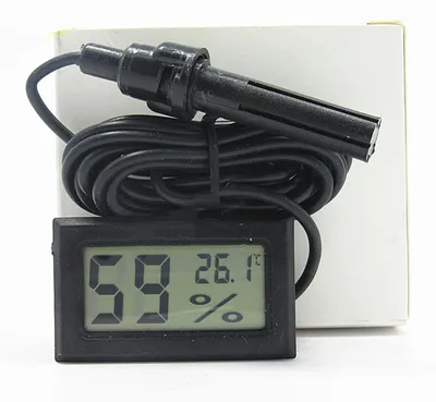 Obrázek produktu pro LCD digitální vlhkoměr-teploměr, vestavěný elektronický měřič teploty a vlhkosti se sondou FY-12