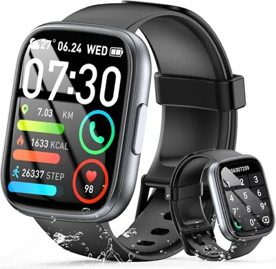 Produktbild von Cillso Smartwatch Herren Damen, 1,95" HD-Touchscreen Smart Watch mit Telefonfunktion, 110+ Sportmodi Sportuhr mit Pulsmesser Schlafmonitor Schrittzähler, IP68 Wasserdicht Fitness Uhr iOS/Android