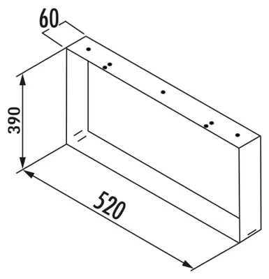 Immagine prodotto di Naber Pattino per credenza, acciaio inox, altezza: 390 mm  - Tablon