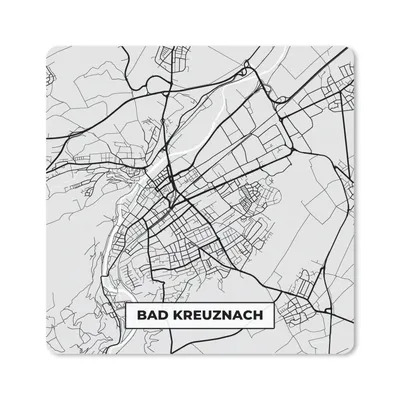 Produktbild von MuchoWow® Mauspad Mousepad Stadtplan - Bad Kreuznach - Karte - Deutschland - Wegbeschreibung 20x20 cm - Mousepads - Maus Mat - Pad - Mausunterlage - Desk Mat - Bureauartikeln
