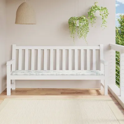 Produktbild von The Living Store Gartenbank-Auflage Blattmuster 200x50x3 cm Stoff
