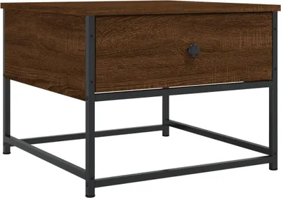 Obrázek produktu pro vidaXL Konferenční stolek Brown Oak Optics 51x51x40 cm Materiál dřeva