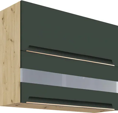 Obrázek produktu pro GLAMOUR GREEN 42G – Horní skříňka 90 cm s 2 Klappen, tmavě zelená matná