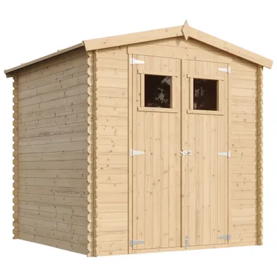 Image de Abri de jardin en bois avec plancher Imprégné B216xL206xH216 cm/ 3.53 m2 - TIMBELA M343+M343G