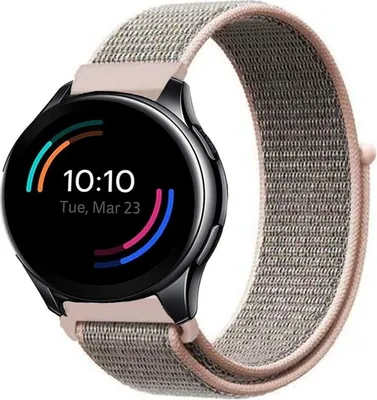 Produktbild von Strap-it OnePlus Watch Nylonarmband (Rosa Sand)