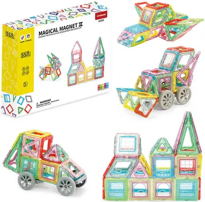 Zdjęcie produktu dla Magnetyczny zestaw konstrukcyjny 55 elementów - Magical Magnet II