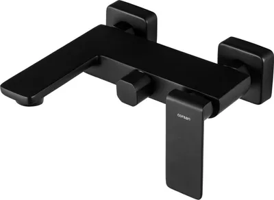 Produktbild von BADLAND Badewannenarmatur Wasserhahn TRINO Wannenarmatur für Badezimmer in Schwarz