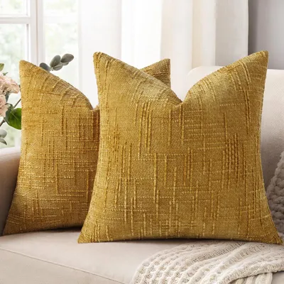 Image de Ensemble de 2 housses de coussin en velours, 55 x 55 cm