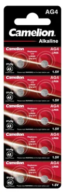 Produktbild von Camelion Knopfzelle, Uhrenbatterie LR66 / AG4 / G4 / LR626 0% HG 10er Blister