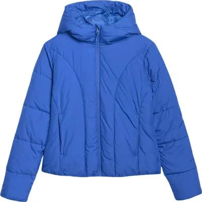 Produktbild von 4F Übergangsjacke mit synthetischer Daunenfüllung, fester Kapuze, schmalem Schnitt, wasserabweisend