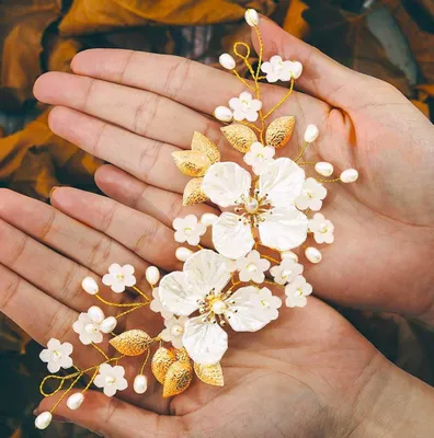 Produktbild von Goldene Haarschmuck-Accessoires für Hochzeitsfrisuren