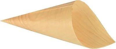 Produktbild von 500 Papstar Fingerfood - Spitztüten, Holz pure Ø 12,5 cm, 24 cm 85678