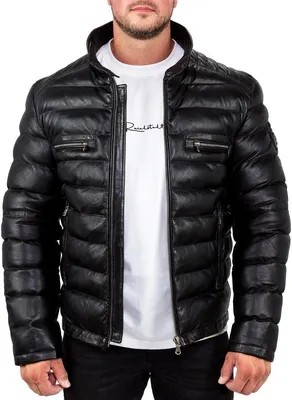 Produktbild von Reichstadt Herren Bomber Echtleder Jacke RS016 Black XXL