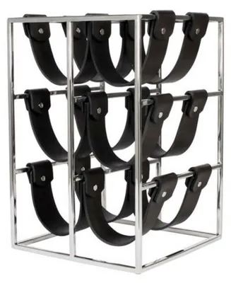 Produktbild von Casa Padrino Designer Weinregal aus Edelstahl für 6 Flaschen - Silber - 37 x 25 x 25 cm