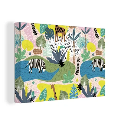 Zdjęcie produktu dla OneMillionCanvasses® - Obrazy na płótnie - 150x100 cm, Dżungla - Natura - Kolory, grafika ścienna, dekoracja ścienna