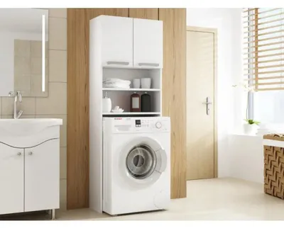 Image de Armoire de salle de bain Topeshop PRALKA POLA BIEL Blanc