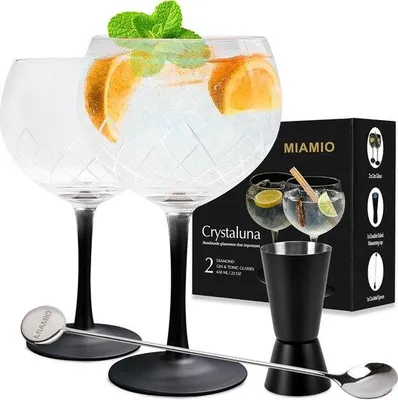 Produktbild von Famanu Gin Gläser Set 2 x 650 ml - Hochwertige Gin und Tonic Gläser