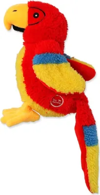 Obrázek produktu pro Hračka Dog Fantasy Recycled Toy papoušek pískací se šustícím ocasem 23cm
