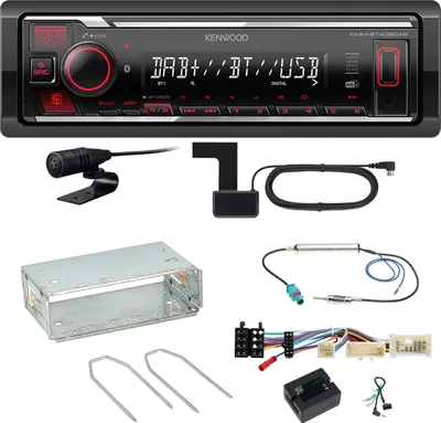 Produktbild von Kenwood KMM-BT408DAB Bluetooth Digitalradio Einbauset für Mercedes Citan W415