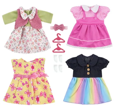 Image de Ensemble de vêtements pour poupées - 4 pièces, pour poupées de 35 à 43 cm