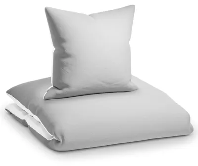 Produktbild von sleepwise Bettwäsche 200x200 Sommer Bettwäsche 3tlg- , Traumhaft Weich, Atmungsaktiv, Bügelfrei & Knitterfrei - Bettbezug Set aus weicher Mikrofaser mit 65x65cm Kissenbezüge, Grau /Weiß