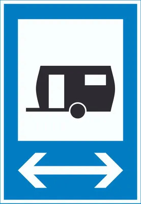 Produktbild von Wohnwagen links rechts Schild A0 (841x1189mm)
