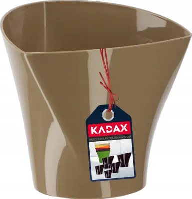 Immagine prodotto di Vaso da fiori KADAX "Sisco", fioriera triangolare, vaso per piante in plastica, fioriera, 17 cm, beige