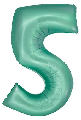 Produktbild von XL Folienballon mint matt Zahl 5