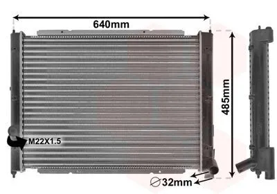 Produktbild von Van Wezel Wasserkühler für VW Transporter T3 1,6 - 2,1 + TD D Syncro
