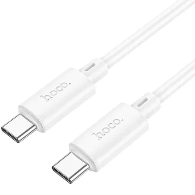 Imagen del producto de Cable de carga rápida Hoco X88, 1 metro, USB-C, tipo C, PD 60W. Cable de carga y datos, cable para teléfono móvil, tableta, PS5, color blanco