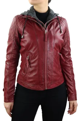 Produktbild von Damen Lederjacke Samantha – rot / XS